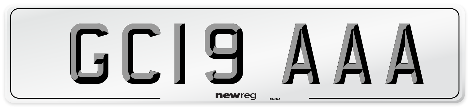 GC19 AAA Number Plate from New Reg